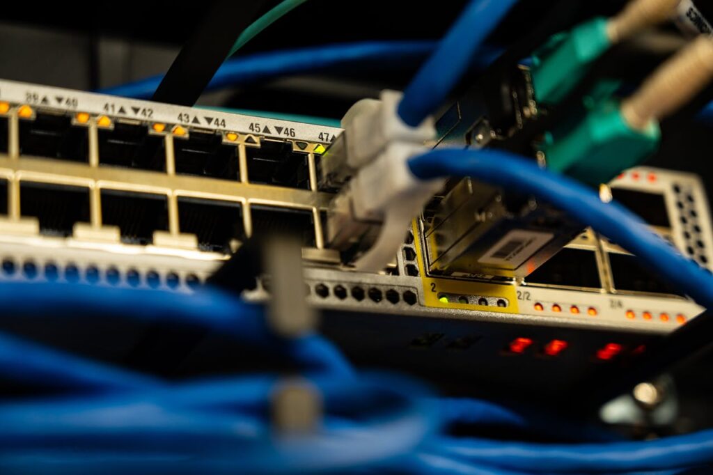 pexels-photo-2881224 Ethernet Cables Plugged in Network Switch